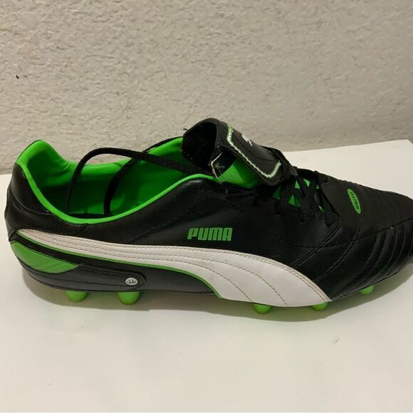 Puma Football Size 14US Esito Soft Ground Black Leather Boots Cleats - Picture 2 of 12